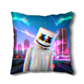 Подушка 3D с принтом Marshmello Glitch в Белгороде, наволочка – 100% полиэстер, наполнитель – холлофайбер (легкий наполнитель, не вызывает аллергию). | состоит из подушки и наволочки. Наволочка на молнии, легко снимается для стирки | Тематика изображения на принте: christopher | comstock | dj | dotcom | fortnite | friends | glitch | marshmallow | marshmello | usa | глитч | диджей | друзья | зефир | комсток | крис | мармелад | маршмэллоу | молнии | музыка | продюсер | сша | фортнайт | хаус | электро