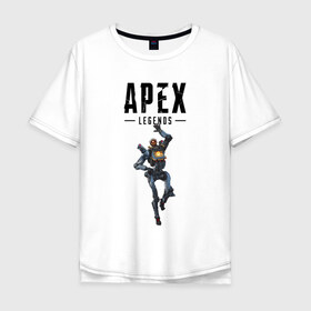 Мужская футболка хлопок Oversize с принтом Pathfinder в Белгороде, 100% хлопок | свободный крой, круглый ворот, “спинка” длиннее передней части | apex | apex legends | legends | pathfinder | titanfall | titanfall apex legends | апекс | апекс ледженс | пасфайндер | титанфол | титанфолл легендс