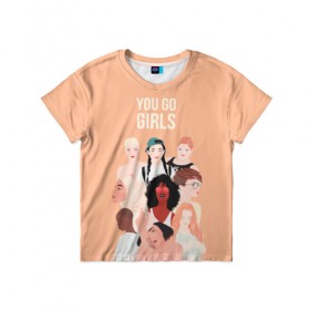 Детская футболка 3D с принтом Вперед, девчонки в Белгороде, 100% гипоаллергенный полиэфир | прямой крой, круглый вырез горловины, длина до линии бедер, чуть спущенное плечо, ткань немного тянется | 8 марта | feminism | girl power | like a girl | venus | весна | женщины | международный женский день | подарок | феминизм