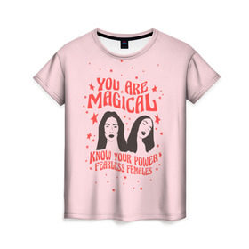 Женская футболка 3D с принтом Fearless females в Белгороде, 100% полиэфир ( синтетическое хлопкоподобное полотно) | прямой крой, круглый вырез горловины, длина до линии бедер | 8 марта | feminism | girl power | like a girl | venus | весна | женщины | международный женский день | подарок | феминизм
