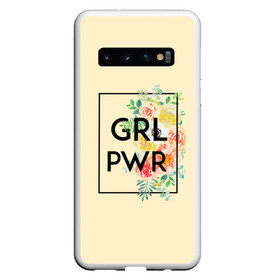 Чехол для Samsung Galaxy S10 с принтом Girl power в Белгороде, Силикон | Область печати: задняя сторона чехла, без боковых панелей | Тематика изображения на принте: 8 марта | feminism | girl power | like a girl | venus | весна | женщины | международный женский день | подарок | феминизм