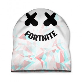 Шапка 3D с принтом FORTNITE x MARSHMELLO в Белгороде, 100% полиэстер | универсальный размер, печать по всей поверхности изделия | 2019 | dj | fortnite | game | glitch | marshmello | usa | америка | глитч | игра | клубная музыка | маршмелло | музыка | музыкант | ф | фортнайт