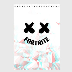 Скетчбук с принтом FORTNITE x MARSHMELLO в Белгороде, 100% бумага
 | 48 листов, плотность листов — 100 г/м2, плотность картонной обложки — 250 г/м2. Листы скреплены сверху удобной пружинной спиралью | 2019 | dj | fortnite | game | glitch | marshmello | usa | америка | глитч | игра | клубная музыка | маршмелло | музыка | музыкант | ф | фортнайт