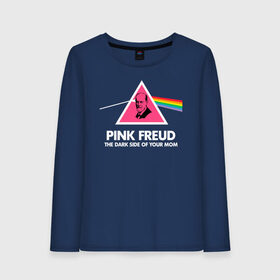 Женский лонгслив хлопок с принтом Pink Freud в Белгороде, 100% хлопок |  | Тематика изображения на принте: pink freud | sigmund freud | зигмунд фрейд | фрейд