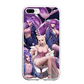 Чехол для iPhone 7Plus/8 Plus матовый с принтом League Of Legends Girls в Белгороде, Силикон | Область печати: задняя сторона чехла, без боковых панелей | Тематика изображения на принте: ahri | akali | evelynn | kaisa | kda | league of legends | lol | девушки | персонаж