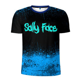 Мужская футболка 3D спортивная с принтом Sally Face (19) в Белгороде, 100% полиэстер с улучшенными характеристиками | приталенный силуэт, круглая горловина, широкие плечи, сужается к линии бедра | face | fisher | larry johnson | mask | sally | sally face | sally fisher | демоны | духи | маска | призраки | салли | салли фейс | салли фишер | фейс
