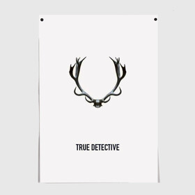 Постер с принтом True Detective в Белгороде, 100% бумага
 | бумага, плотность 150 мг. Матовая, но за счет высокого коэффициента гладкости имеет небольшой блеск и дает на свету блики, но в отличии от глянцевой бумаги не покрыта лаком | carcosa | true detective | каркоса | криминал | мистика | настоящий детектив | раст коул | религия | ритуал | рога | символ | эзотерика