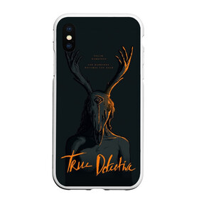 Чехол для iPhone XS Max матовый с принтом True Detective в Белгороде, Силикон | Область печати: задняя сторона чехла, без боковых панелей | carcosa | true detective | каркоса | криминал | мистика | настоящий детектив | раст коул | религия | ритуал | рога | символ | эзотерика