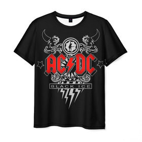 Мужская футболка 3D с принтом AC/DC в Белгороде, 100% полиэфир | прямой крой, круглый вырез горловины, длина до линии бедер | ac dc | acdc | группы | метал | музыка | рок | хард рок | эйси диси | эйсидиси
