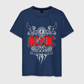 Мужская футболка хлопок с принтом AC/DC в Белгороде, 100% хлопок | прямой крой, круглый вырез горловины, длина до линии бедер, слегка спущенное плечо. | Тематика изображения на принте: ac dc | acdc | группы | метал | музыка | рок | хард рок | эйси диси | эйсидиси