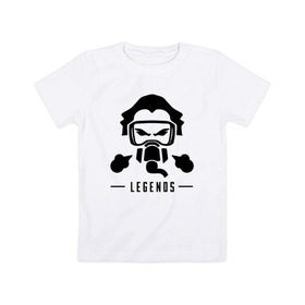 Детская футболка хлопок с принтом APEX LEGENDS BLOODHOUND в Белгороде, 100% хлопок | круглый вырез горловины, полуприлегающий силуэт, длина до линии бедер | Тематика изображения на принте: 
