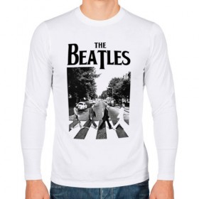 Мужской лонгслив хлопок с принтом The Beatles в Белгороде, 100% хлопок |  | beatles | the beatles | битлз | битлс | битлы | группы | джон леннон | джордж харрисон | легенды | музыка | пол маккартни | ринго старр | рок