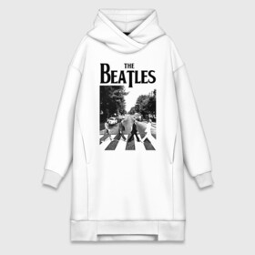 Платье-худи хлопок с принтом The Beatles в Белгороде,  |  | beatles | the beatles | битлз | битлс | битлы | группы | джон леннон | джордж харрисон | легенды | музыка | пол маккартни | ринго старр | рок
