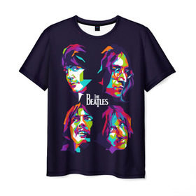 Мужская футболка 3D с принтом The Beatles в Белгороде, 100% полиэфир | прямой крой, круглый вырез горловины, длина до линии бедер | beatles | the beatles | битлз | битлс | битлы | группы | джон леннон | джордж харрисон | легенды | музыка | пол маккартни | ринго старр | рок