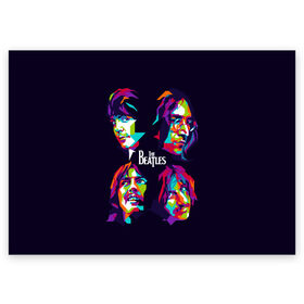Поздравительная открытка с принтом The Beatles в Белгороде, 100% бумага | плотность бумаги 280 г/м2, матовая, на обратной стороне линовка и место для марки
 | beatles | the beatles | битлз | битлс | битлы | группы | джон леннон | джордж харрисон | легенды | музыка | пол маккартни | ринго старр | рок