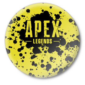 Значок с принтом Apex Legends в Белгороде,  металл | круглая форма, металлическая застежка в виде булавки | battle | royale | апекс | битва | боевой | королевская | легендс | лутбокс | оружие | робот | спектры | титан | шутер