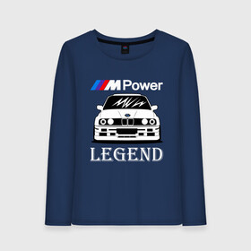 Женский лонгслив хлопок с принтом BMW Power LEGEND в Белгороде, 100% хлопок |  | bmw | legend | motorsport | power | авто | автомобиль | бмв | бумер | бэха | крутая | легенда | машина | немецкое | тачка