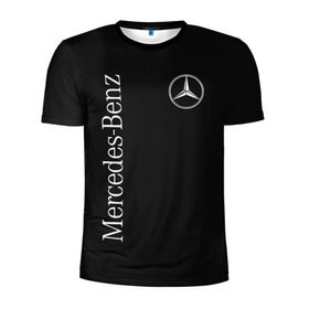 Мужская футболка 3D спортивная с принтом MERCEDES-BENZ (2 стороны) в Белгороде, 100% полиэстер с улучшенными характеристиками | приталенный силуэт, круглая горловина, широкие плечи, сужается к линии бедра | Тематика изображения на принте: amg | benz | carbon | logo | mercedes | амг | бенз | бенс | бенц | гелик | карбон | лого | мерин | мерс | мерседес | на спине