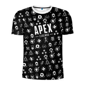 Мужская футболка 3D спортивная с принтом APEX LEGENDS в Белгороде, 100% полиэстер с улучшенными характеристиками | приталенный силуэт, круглая горловина, широкие плечи, сужается к линии бедра | apex legends | apex legends battle. | apex legends engine | apex legends origin | apex legends игра | titanfall apex legends