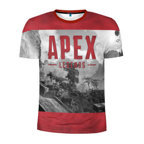 Мужская футболка 3D спортивная с принтом APEX LEGENDS (2 стороны) в Белгороде, 100% полиэстер с улучшенными характеристиками | приталенный силуэт, круглая горловина, широкие плечи, сужается к линии бедра | apex | legend | legends | titanfall | апекс | арех | бангалор | бладхаунд | верхушки | гибралтар | каустик | лайфлайн | легенда | легенды | ледженд | леджендс | мираж | орех | рэйф | титанфол