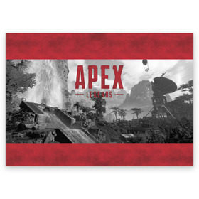 Поздравительная открытка с принтом APEX LEGENDS (2 стороны) в Белгороде, 100% бумага | плотность бумаги 280 г/м2, матовая, на обратной стороне линовка и место для марки
 | apex | legend | legends | titanfall | апекс | арех | бангалор | бладхаунд | верхушки | гибралтар | каустик | лайфлайн | легенда | легенды | ледженд | леджендс | мираж | орех | рэйф | титанфол