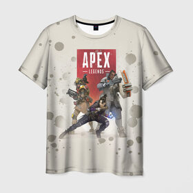 Мужская футболка 3D с принтом Apex Legends в Белгороде, 100% полиэфир | прямой крой, круглый вырез горловины, длина до линии бедер | Тематика изображения на принте: 
