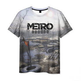 Мужская футболка 3D с принтом Метро в Белгороде, 100% полиэфир | прямой крой, круглый вырез горловины, длина до линии бедер | exodus | metro | stalker | артем | исход | метро | сталкер | эксодус