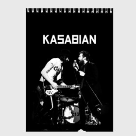 Скетчбук с принтом Kasabian в Белгороде, 100% бумага
 | 48 листов, плотность листов — 100 г/м2, плотность картонной обложки — 250 г/м2. Листы скреплены сверху удобной пружинной спиралью | kasabian | группы | касабиан | касейбиан | крис эдвардс | музыка | рок | рок группы | серджио пиццорно | том мейган