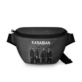 Поясная сумка 3D с принтом Kasabian в Белгороде, 100% полиэстер | плотная ткань, ремень с регулируемой длиной, внутри несколько карманов для мелочей, основное отделение и карман с обратной стороны сумки застегиваются на молнию | kasabian | группы | касабиан | касейбиан | крис эдвардс | музыка | рок | рок группы | серджио пиццорно | том мейган