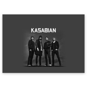Поздравительная открытка с принтом Kasabian в Белгороде, 100% бумага | плотность бумаги 280 г/м2, матовая, на обратной стороне линовка и место для марки
 | kasabian | группы | касабиан | касейбиан | крис эдвардс | музыка | рок | рок группы | серджио пиццорно | том мейган