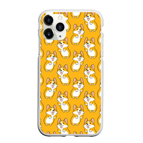 Чехол для iPhone 11 Pro матовый с принтом Корги Паттерн 2 в Белгороде, Силикон |  | веселый | лапочка | милый | мимими | оранжевый | пес | песик | собака | счастье | щенок