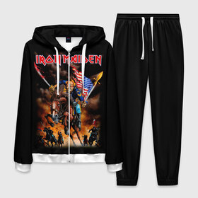 Мужской костюм 3D с принтом Iron Maiden в Белгороде, 100% полиэстер | Манжеты и пояс оформлены тканевой резинкой, двухслойный капюшон со шнурком для регулировки, карманы спереди | heavy metal | iron maiden | metal | айрон мейден | группы | метал | музыка | рок | хеви метал