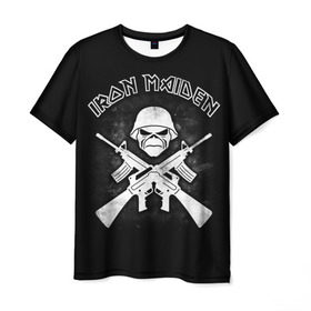 Мужская футболка 3D с принтом Iron Maiden в Белгороде, 100% полиэфир | прямой крой, круглый вырез горловины, длина до линии бедер | Тематика изображения на принте: heavy metal | iron maiden | metal | айрон мейден | группы | метал | музыка | рок | хеви метал