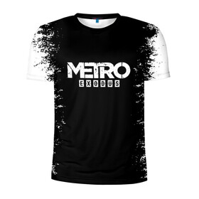 Мужская футболка 3D спортивная с принтом METRO EXODUS в Белгороде, 100% полиэстер с улучшенными характеристиками | приталенный силуэт, круглая горловина, широкие плечи, сужается к линии бедра | exodus | horror | metro 2033 | metro exodus | survival | игры | исход | метро | метро 2035
