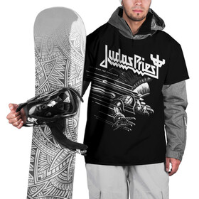 Накидка на куртку 3D с принтом Judas Priest в Белгороде, 100% полиэстер |  | judas priest | metal | rock | группы | метал | музыка | рок | хард рок | хэви метал