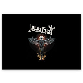 Поздравительная открытка с принтом Judas Priest в Белгороде, 100% бумага | плотность бумаги 280 г/м2, матовая, на обратной стороне линовка и место для марки
 | judas priest | metal | rock | группы | метал | музыка | рок | хард рок | хэви метал