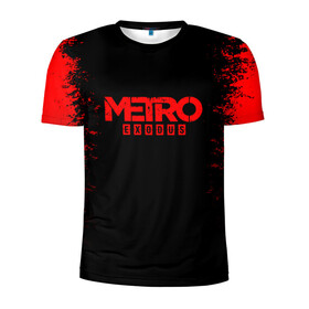 Мужская футболка 3D спортивная с принтом METRO EXODUS в Белгороде, 100% полиэстер с улучшенными характеристиками | приталенный силуэт, круглая горловина, широкие плечи, сужается к линии бедра | exodus | horror | metro 2033 | metro exodus | red | sparta | survival | игры | исход | метро | метро 2035 | спарта | спартанцы