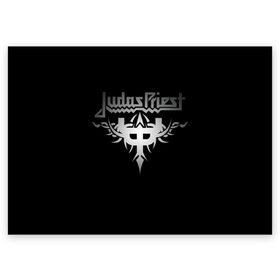 Поздравительная открытка с принтом Judas Priest в Белгороде, 100% бумага | плотность бумаги 280 г/м2, матовая, на обратной стороне линовка и место для марки
 | judas priest | metal | rock | группы | метал | музыка | рок | хард рок | хэви метал