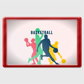 Магнит 45*70 с принтом Баскетбол в Белгороде, Пластик | Размер: 78*52 мм; Размер печати: 70*45 | баскет | баскетбол | вип | дизайн | люди | мяч | новинка | спорт | спортсмен | топ | тренд | человек