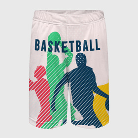 Детские спортивные шорты 3D с принтом Баскетбол в Белгороде,  100% полиэстер
 | пояс оформлен широкой мягкой резинкой, ткань тянется
 | Тематика изображения на принте: баскет | баскетбол | вип | дизайн | люди | мяч | новинка | спорт | спортсмен | топ | тренд | человек