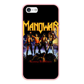 Чехол для iPhone 5/5S матовый с принтом Manowar в Белгороде, Силикон | Область печати: задняя сторона чехла, без боковых панелей | heavy metal | manowar | power metal | группы | метал | музыка | пауэр метал | рок | хеви метал