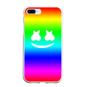 Чехол для iPhone 7Plus/8 Plus матовый с принтом Marshmello COLORS в Белгороде, Силикон | Область печати: задняя сторона чехла, без боковых панелей | christopher comstock | dj | marshmello | music | диджей | клубная музыка | клубняк | крис комсток | логотип | маршмэллоу | музыка