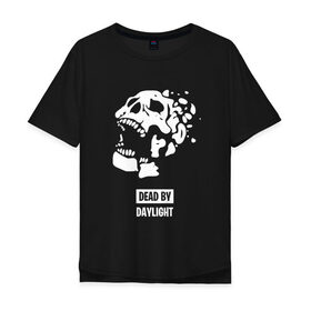 Мужская футболка хлопок Oversize с принтом DEAD BY DAYLIGHT в Белгороде, 100% хлопок | свободный крой, круглый ворот, “спинка” длиннее передней части | 