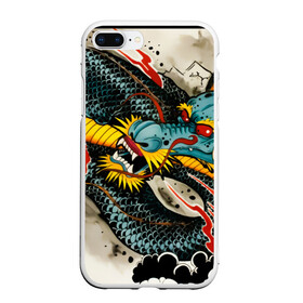 Чехол для iPhone 7Plus/8 Plus матовый с принтом Dsquared tattoo DRAGON в Белгороде, Силикон | Область печати: задняя сторона чехла, без боковых панелей | Тематика изображения на принте: dsquared tattoo | тату | татуировки