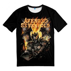 Мужская футболка 3D с принтом Avenged Sevenfold в Белгороде, 100% полиэфир | прямой крой, круглый вырез горловины, длина до линии бедер | Тематика изображения на принте: a7x | avenged sevenfold | heavy metal | metal | группы | метал | музыка | прогрессивный метал | рок | хард рок | хэви метал