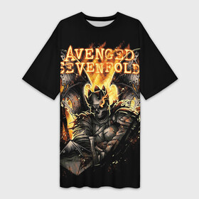 Платье-футболка 3D с принтом Avenged Sevenfold в Белгороде,  |  | a7x | avenged sevenfold | heavy metal | metal | группы | метал | музыка | прогрессивный метал | рок | хард рок | хэви метал