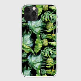 Чехол для iPhone 12 Pro Max с принтом Ананасы в Белгороде, Силикон |  | branches | fashion | flora | fruit | leaves | nature | palm trees | pineapples | style | tropical | youth | акварель | ананасы | ветки | графика | иллюстрация | картинка | листья | мода | молодежная | пальмы | природа | рисунок | стиль