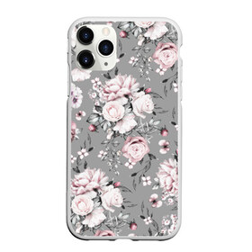 Чехол для iPhone 11 Pro Max матовый с принтом Розовые розы в Белгороде, Силикон |  | bouquet | f | flora | flowers | leaves | nature | ornament | patterns | petals | pink | roses | style | youth | букет | графика | иллюстрация | картинка | лепестки | листья | мода | молодежная | орнамент | природа | рисунок | розовые | розы | серый