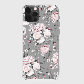 Чехол для iPhone 12 Pro Max с принтом Розовые розы в Белгороде, Силикон |  | bouquet | f | flora | flowers | leaves | nature | ornament | patterns | petals | pink | roses | style | youth | букет | графика | иллюстрация | картинка | лепестки | листья | мода | молодежная | орнамент | природа | рисунок | розовые | розы | серый