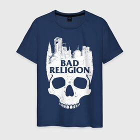 Мужская футболка хлопок с принтом Bad Religion в Белгороде, 100% хлопок | прямой крой, круглый вырез горловины, длина до линии бедер, слегка спущенное плечо. | Тематика изображения на принте: bad religion | hardcore | punk | группы | музыка | панк | панк рок | рок